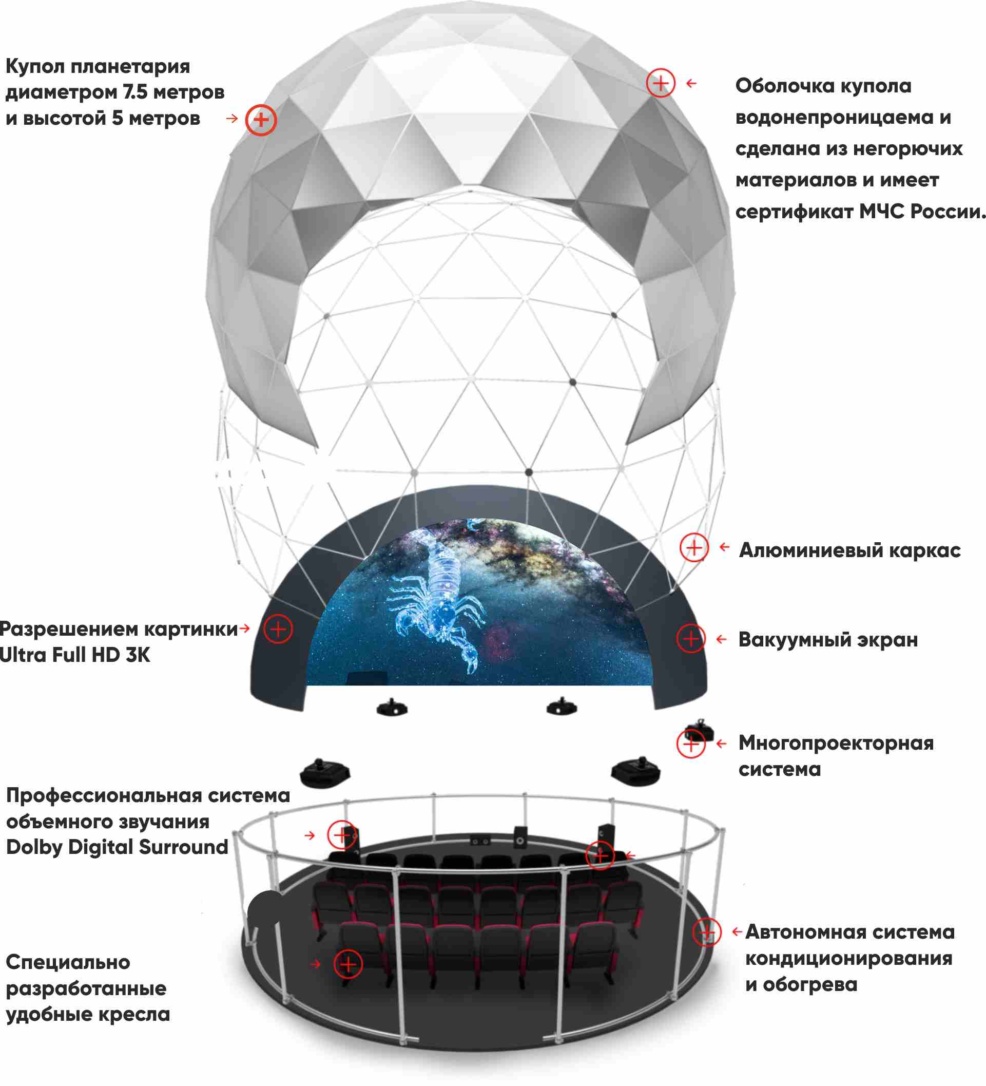 Очное занятие "Планетарий и его устройство" для учащихся 8-11 классов в Звездном зале ДД(Ю)Т 