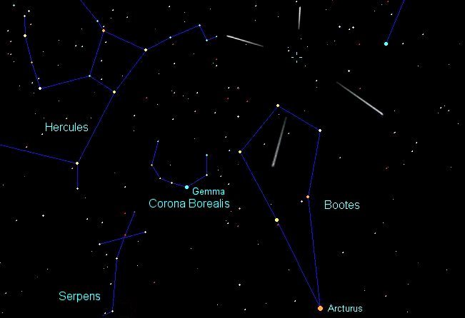 В конце этого месяца над Землей пройдет метеорный поток Июньские Боотиды. 