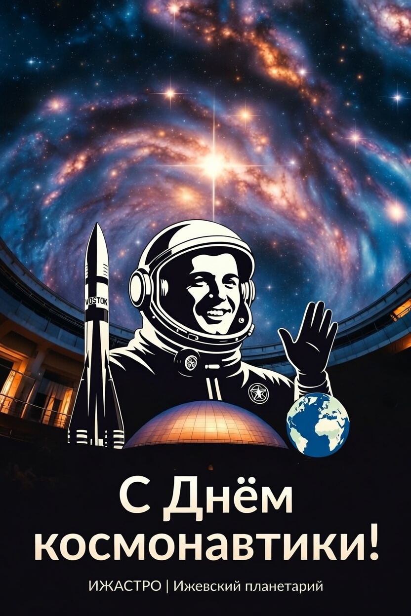 Поздравляем с Днём космонавтики - 12 апреля!
